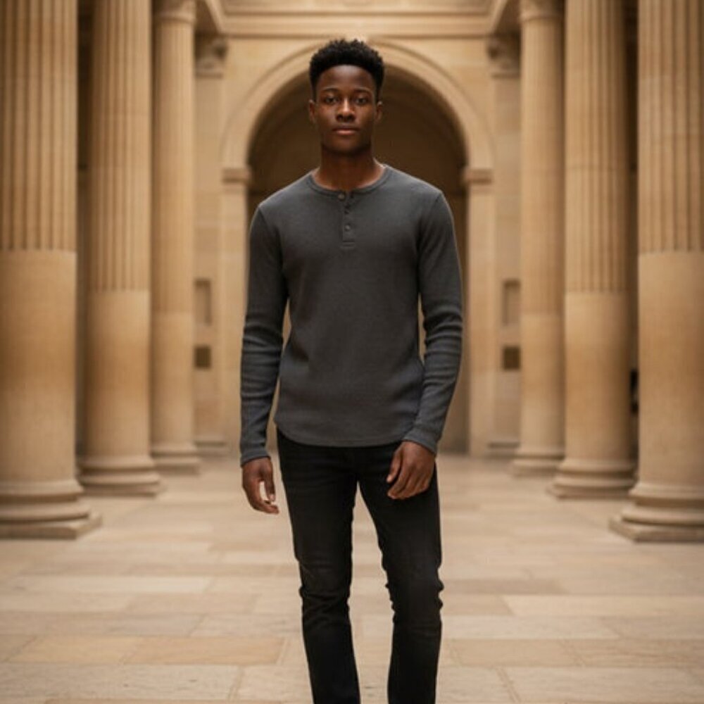 ABERCROMBIE & FITCH DARK GREY THERMAL